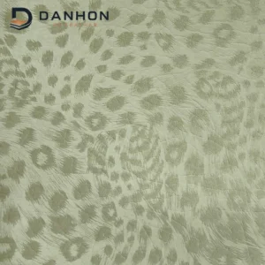 Danhon 0.9mm sage green animal spot embossed PU leather for bags shoes garments and accessories main image