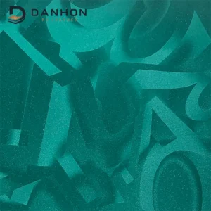 Teal Abstract Embossed PU Leather for Shoes and Bags