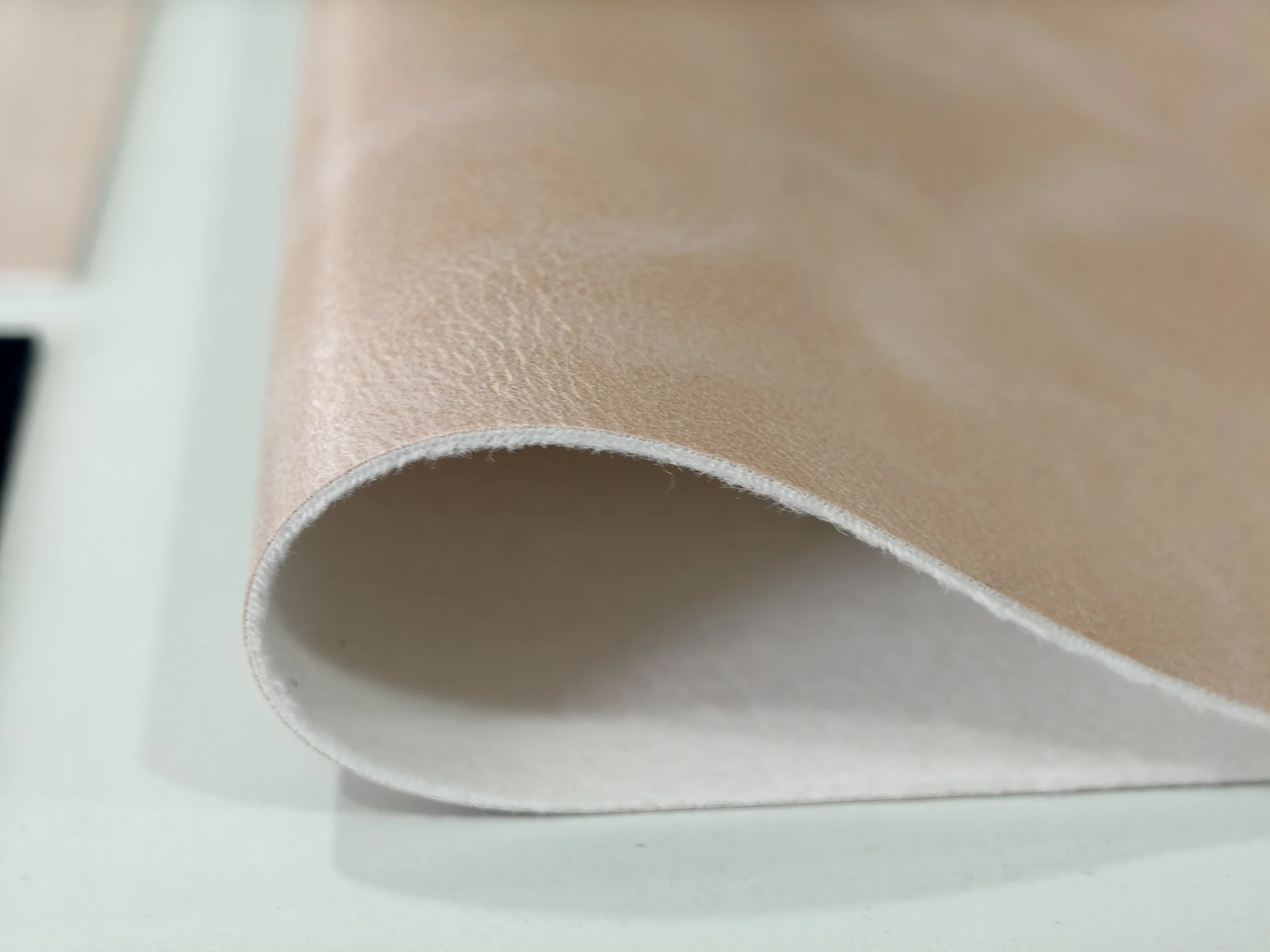 Danhon 1.2mm Blush Pink Smooth Nappa PU Leather 54 Inch - Image 3