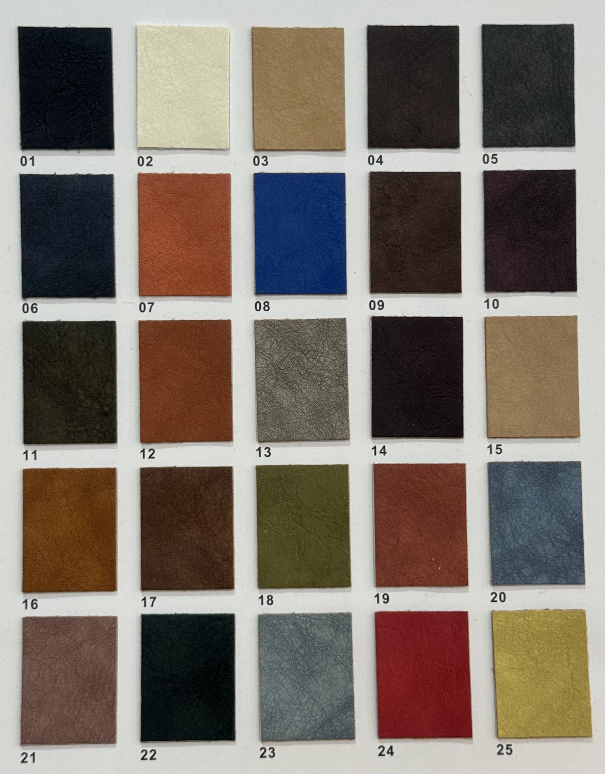 Light brown shade sample of Danhon vintage wrinkle pu leather for furniture upholstery