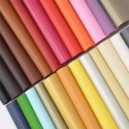 PU artificial leather swatches compared with unbranded footwear, handbag and apparel material components